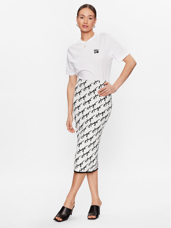 HUGO Hugo T-shirt Dashire_4 50489198 Bijela Regular Fit