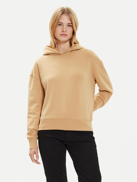 Női Pulóver Calvin Klein, Méret: S, Bézs, Nano Logo K20K207202
