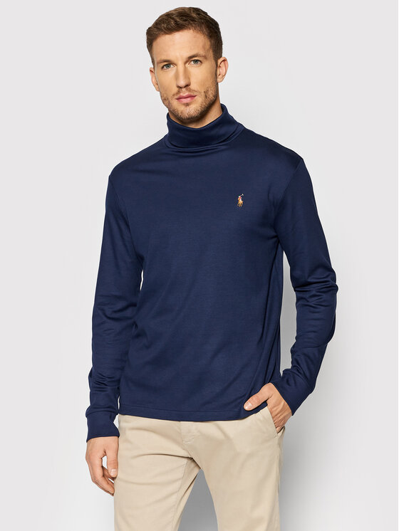 Polo Ralph Lauren Bluză cu gât 710760126003 Bleumarin Regular Fit