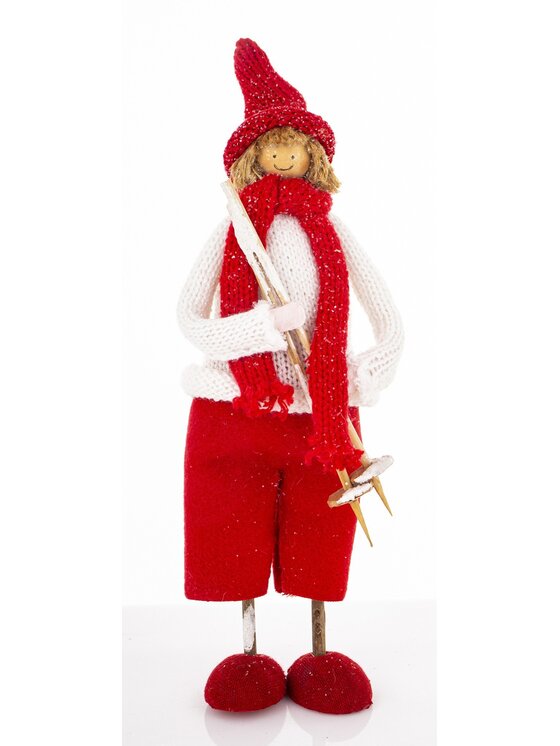 MIAhome MIAhome Figurka SUKIYA-2 w wysokiej czapce Czerwony