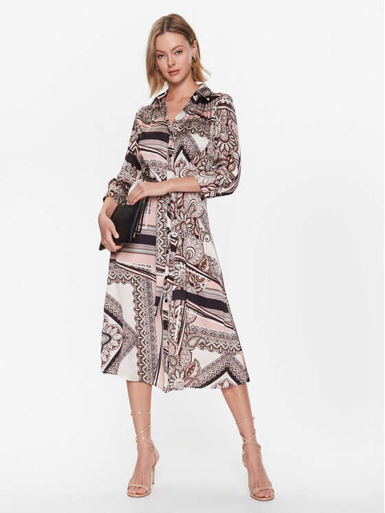 Liu Jo Liu Jo Srajčna obleka WA3028 T3450 Bež Regular Fit