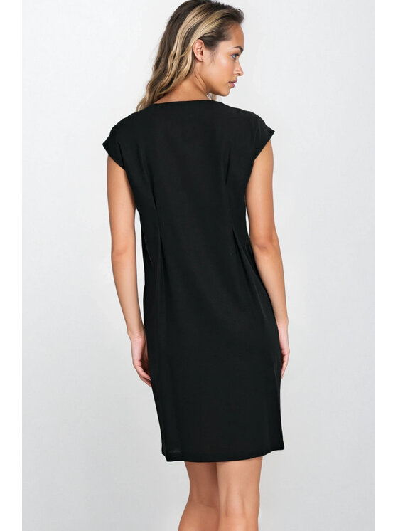 NIFE NIFE Každodenní šaty S271 Černá Modern Relaxed Fit