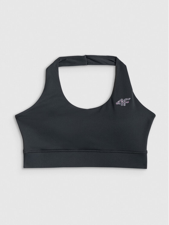 4F 4F Biustonosz sportowy ACTIVE BY NATURE Czarny
