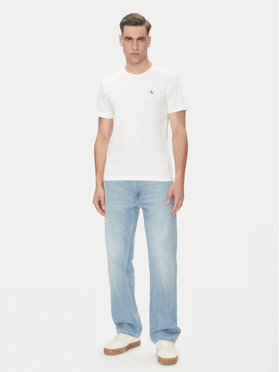Calvin Klein Jeans Calvin Klein Jeans 2er-Set T-Shirts Monologo J30J320199 Weiß Regular Fit