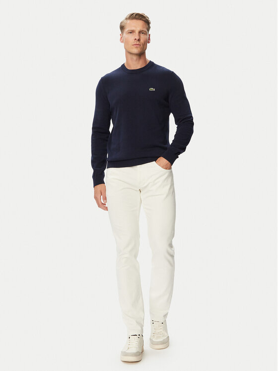 Lacoste Lacoste Sweter AH1985-166 Granatowy Regular Fit