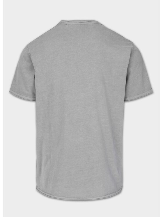 PITBULL PITBULL T-Shirt Koszulka męska Denim Washed Raw OPEN BEACH S Szary Regular Fit