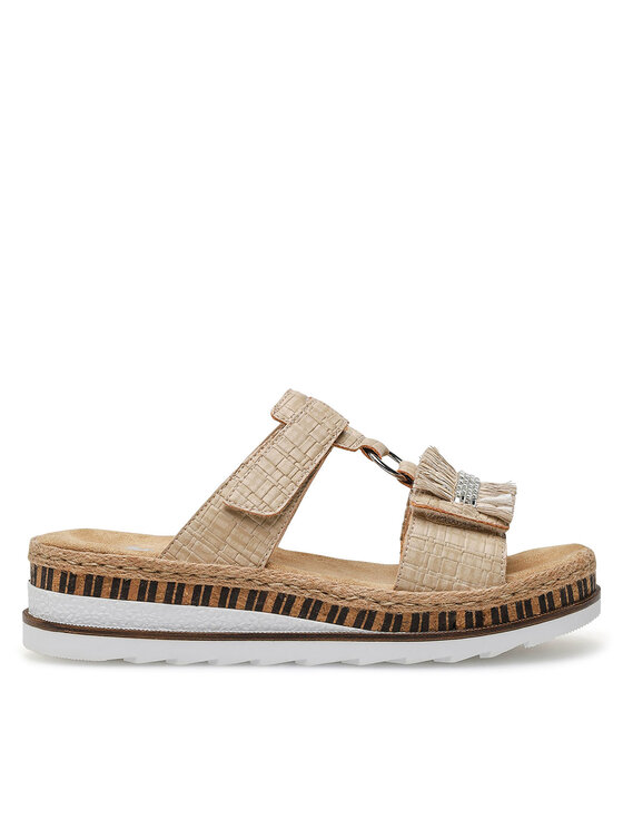 Rieker Rieker Pantoletten V79K8-60 Beige