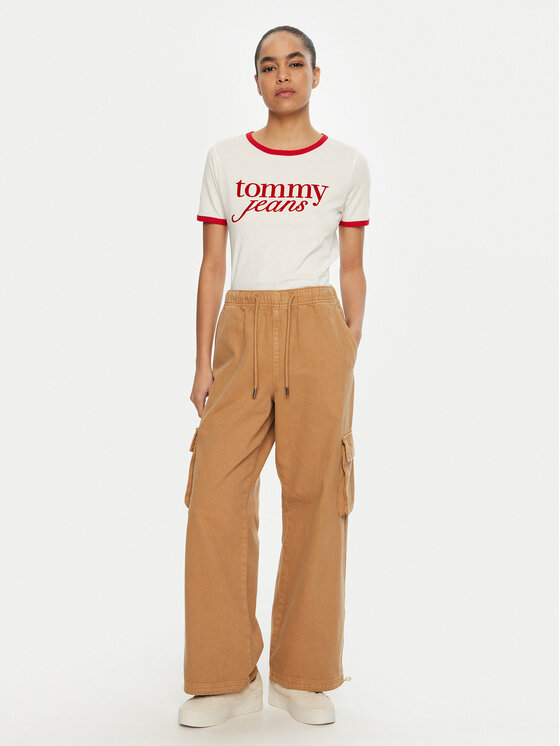 Tommy Jeans Tommy Jeans T-Shirt DW0DW19449 Biały Relaxed Fit