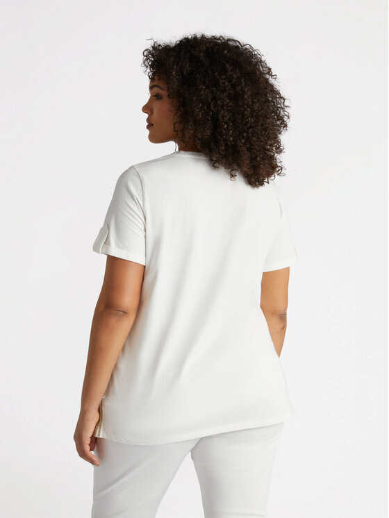 Fiorella Rubino Fiorella Rubino T-Shirt G135L008433N011 Biały Regular Fit