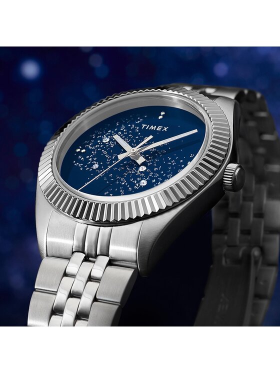 Timex Timex Zegarek TW2Y20100 Srebrny