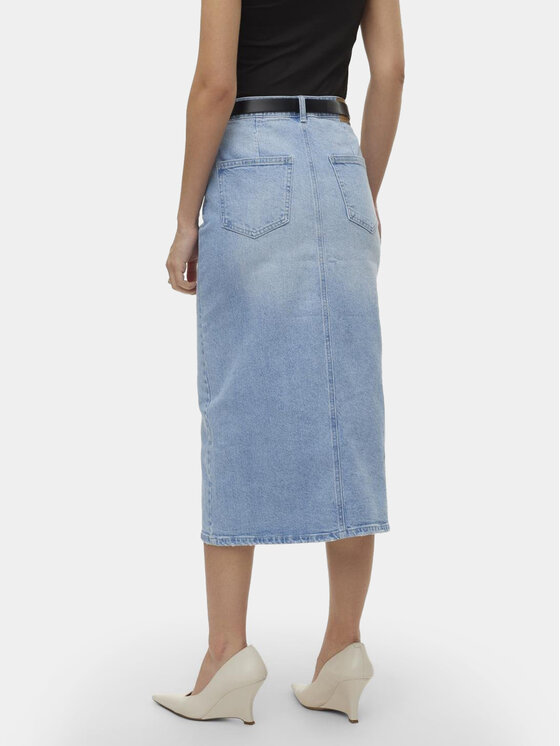 Vero Moda Vero Moda Džínsová sukňa Veri 10295731 Modrá Regular Fit