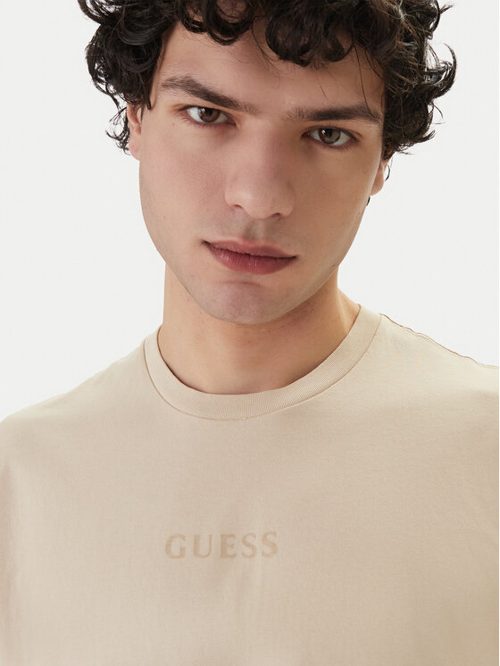 Guess Guess T-Shirt M6GI27 K3249 Beżowy Regular Fit