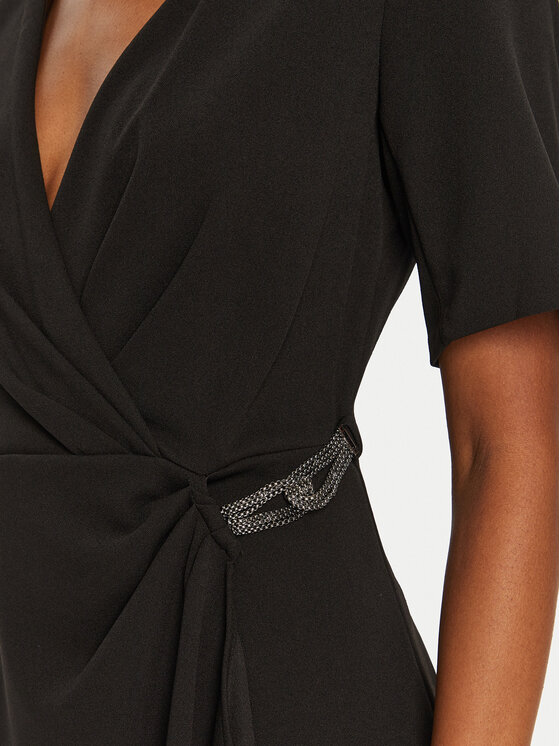 DKNY DKNY Cocktail obleka DD4H1B66 Črna Slim Fit