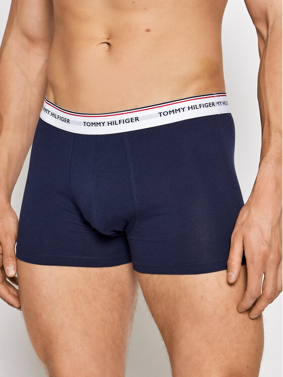 Tommy Hilfiger Tommy Hilfiger Komplet 3 par bokserek 3P Trunk 1U87903842 Granatowy