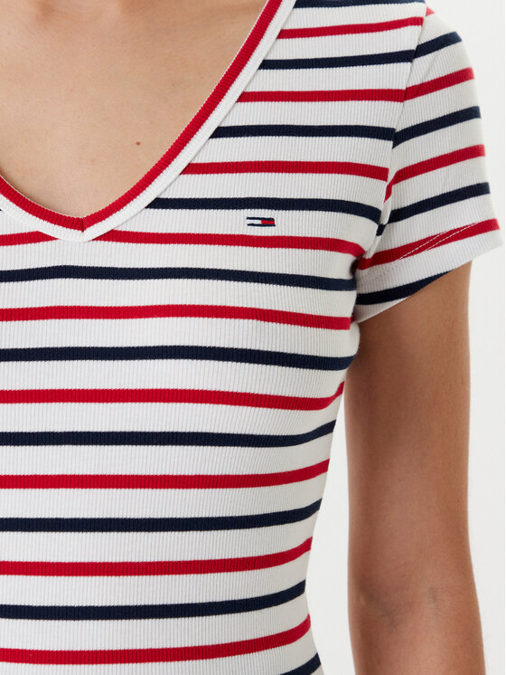 Tommy Jeans Tommy Jeans T-Shirt Essential DW0DW17385 Λευκό Slim Fit