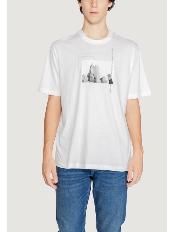 Armani Exchange Armani Exchange T-shirt 6DZTHZ ZJBYZ Bianco Shirt Fit