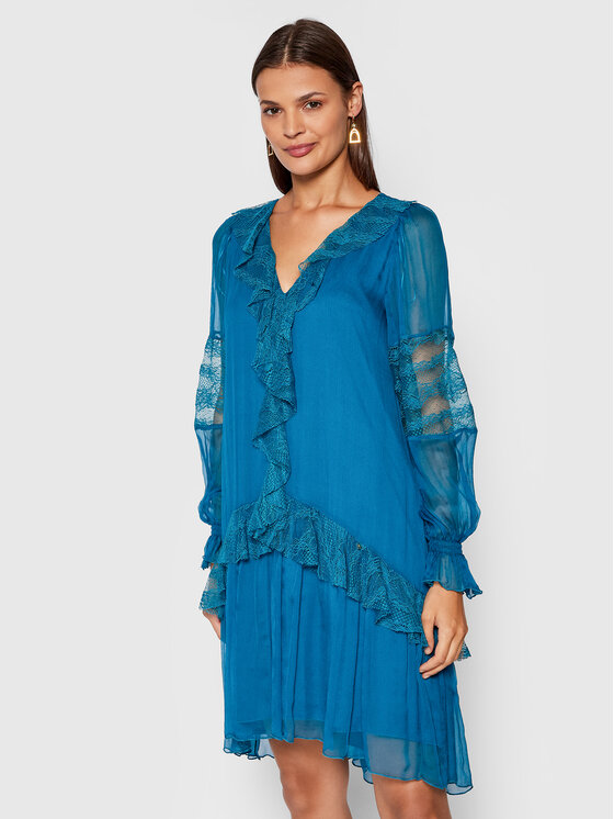 Nissa Robe de cocktail RC12084 Bleu Regular Fit | Modivo.fr
