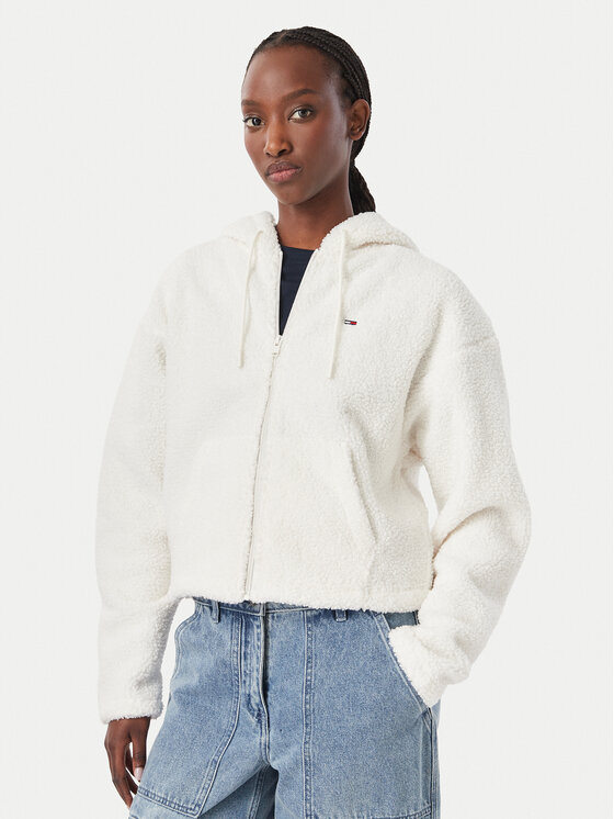 Tommy Jeans Tommy Jeans Kunstkarusnahk Teddy DW0DW23291 Kreemjas Regular Fit