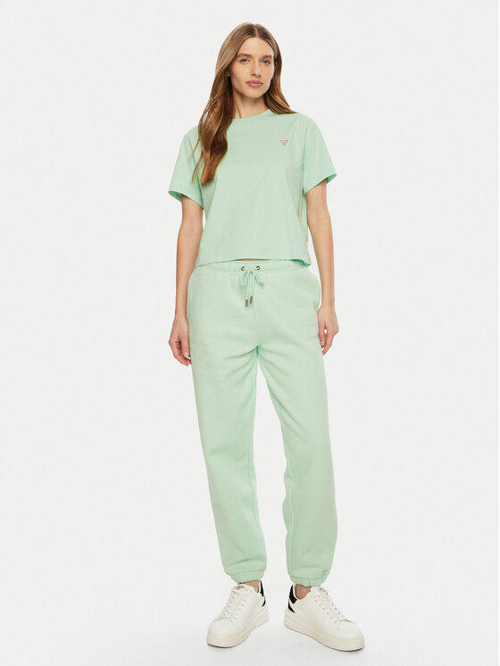 Guess Jeans Guess Jeans Pantaloni trening W4YB33 KC811 Verde Regular Fit