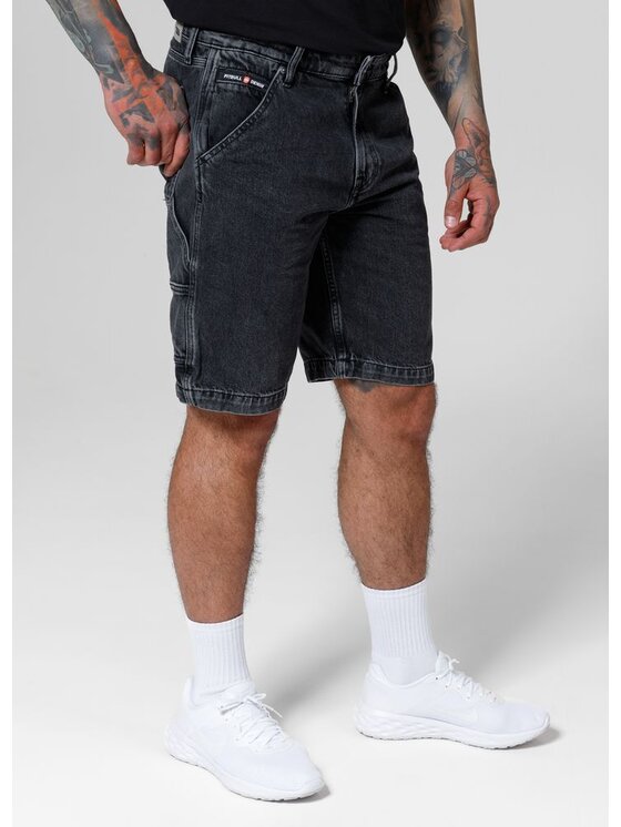 PITBULL PITBULL Szorty jeansowe Carpenter Czarny Regular Fit