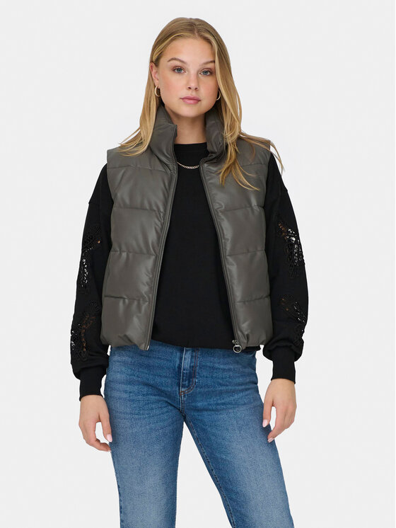 ONLY ONLY Sportovní vesta Anja 15316064 Šedá Regular Fit