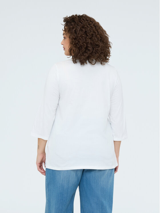 Fiorella Rubino Fiorella Rubino Bluzka G0E4L009337N011 Biały Regular Fit