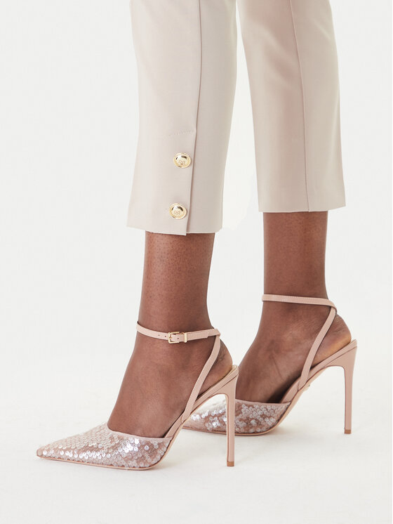 Rinascimento Rinascimento Riidest püksid CFC0128641003 Beež Slim Fit