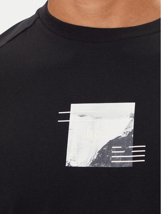 BOSS BOSS Футболка Stripe Zone 50548093 Чорний Relaxed Fit