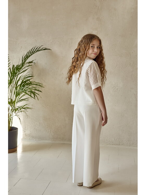 SLY SLY Spodnie materiałowe 5SM-23 Écru Comfortable Fit