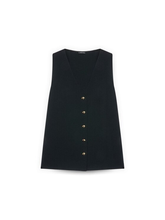 Fiorella Rubino Fiorella Rubino Gilet M089L008362N033 Nero Regular Fit