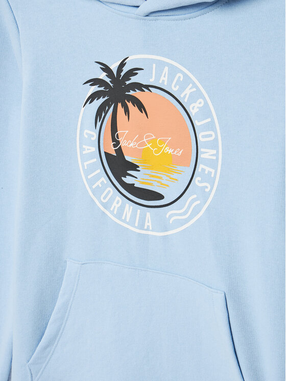 Jack&Jones Junior Jack&Jones Junior Mikina Palm 12269868 Světle modrá Regular Fit