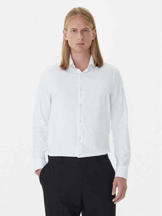 Calvin Klein Calvin Klein Риза LV019EU025 Бял Slim Fit