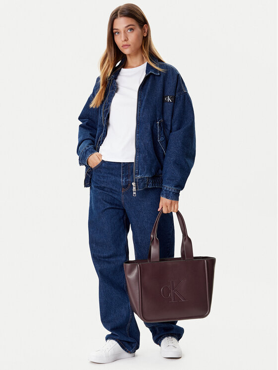 Calvin Klein Calvin Klein Käekott Bold Ck Medium Tote LV04F3218G Bordoopunane