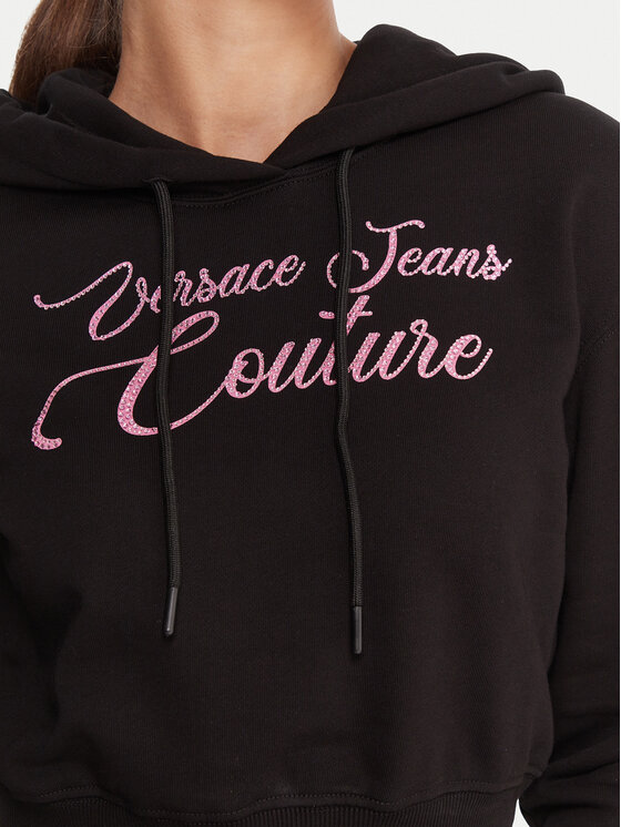 Versace Jeans Couture Versace Jeans Couture Majica dugih rukava 79HAIT05 CF01T Crna Regular Fit