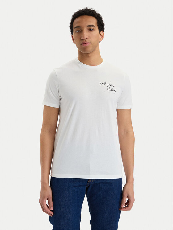 Calvin Klein Jeans Calvin Klein Jeans Tričko LV04RG837G Biela Regular Fit