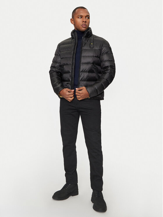 Blauer Blauer Vatovaná bunda 24WBLUC03024 Čierna Regular Fit
