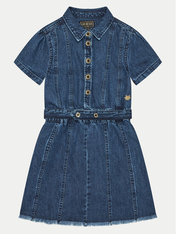 Guess Guess Rochie de zi J5RK33 D4EU0 Bleumarin Regular Fit