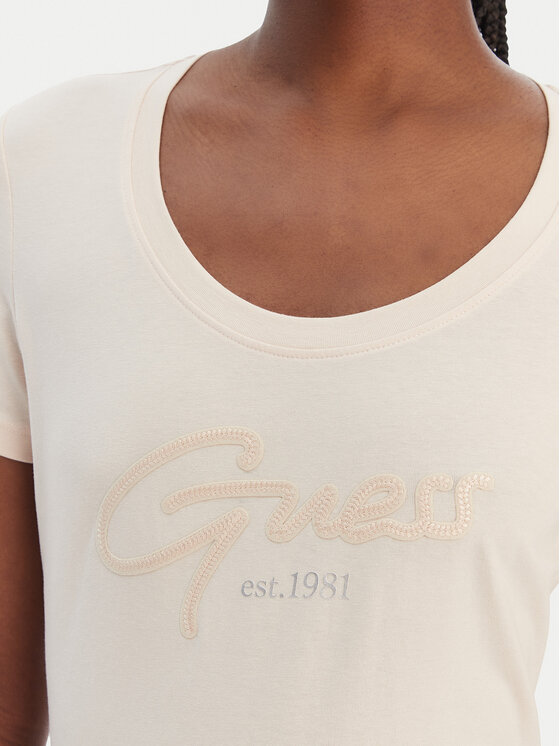 Guess Guess Tricou W6GI14 K3033 Portocaliu Regular Fit