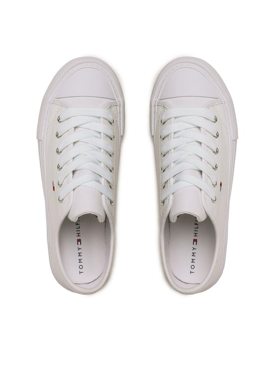 Tommy Hilfiger Tommy Hilfiger Scarpe da ginnastica Low Cut Lace-Up Sneaker T3A9-32677-0890 S Bianco