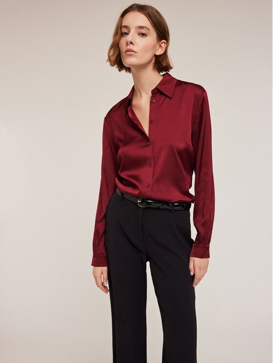 Motivi Motivi Camicia 5192Q000736N036 Bordeaux Regular Fit