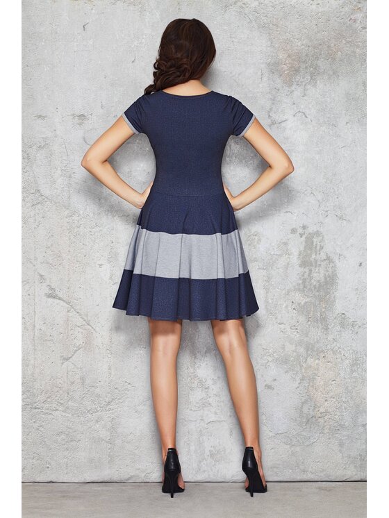 Infinite You Infinite You Sukienka letnia M038 Granatowy Basic Fit