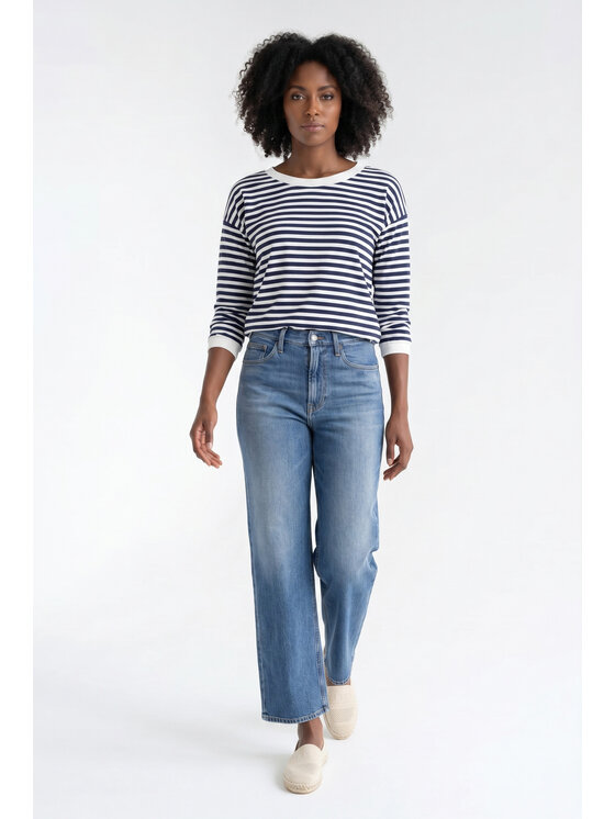 FIGL FIGL Blúzka M1373 Tmavomodrá Regular Fit