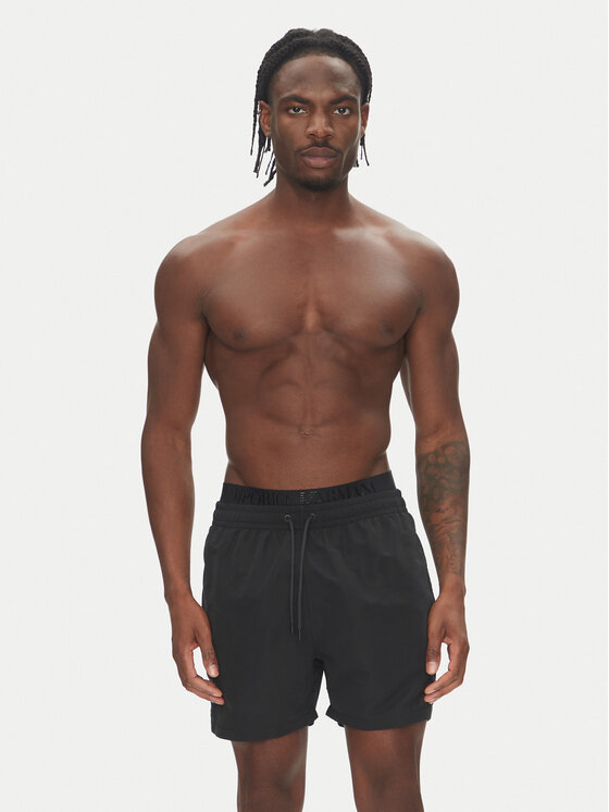 Emporio Armani Emporio Armani Pantaloni scurți pentru înot EM000686 AF12329 UC001 Negru Regular Fit
