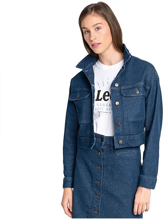 Lee Lee Kurtka jeansowa SEASONAL RIDER JACKET Niebieski Regular Fit