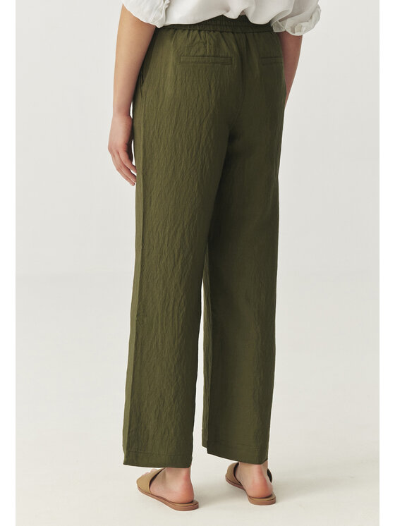 TATUUM TATUUM Kalhoty z materiálu NIMI Khaki Loose Fit
