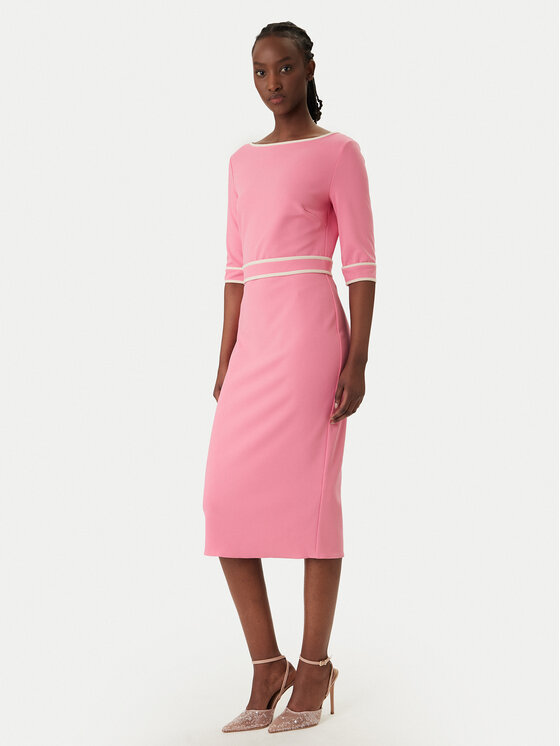 Rinascimento Rinascimento Kokteiļkleita CFC0127991003 Rozā Slim Fit