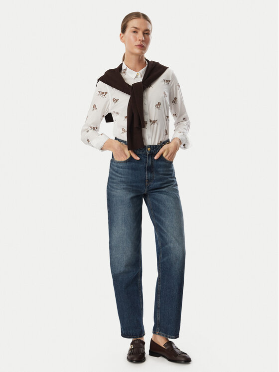Barbour Barbour Риза Brambles LSH1644MI96 Бял Slim Fit
