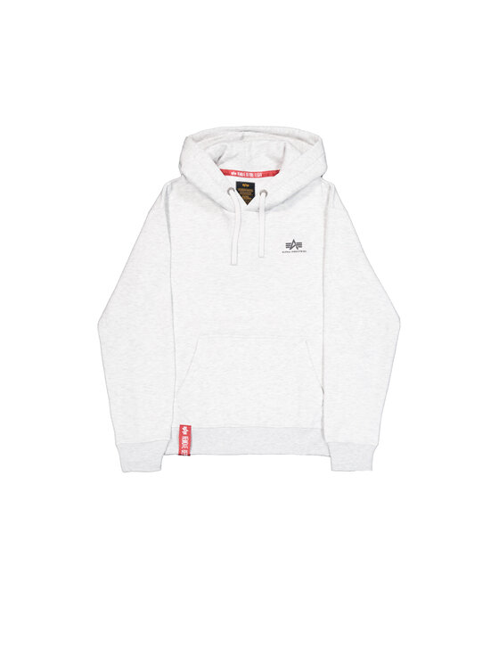 Alpha Industries Alpha Industries Bluza Basic Small Logo Hoodie Szary Regular Fit