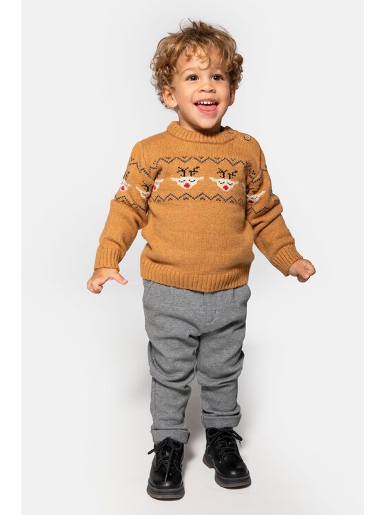 Coccodrillo Coccodrillo Sweter ZC3172102EBB-002 Beżowy Regular Fit