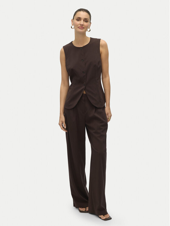 Vero Moda Vero Moda Елек Sigga 10336320 Кафяв Regular Fit